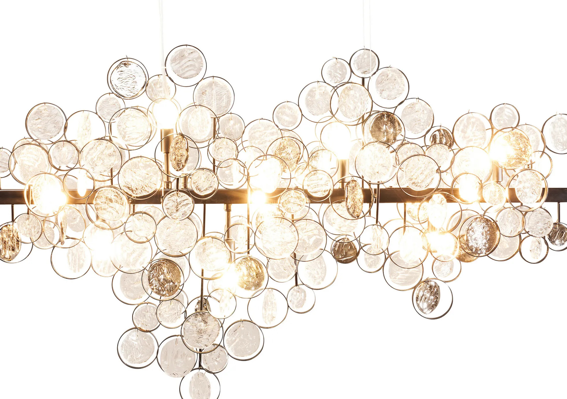 Lampa wisząca Clouds Clear 102x61 cm szara