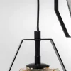 Lampa wisząca czarna klosze szklane 5xG9 Ø42 cm