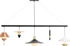 Lampa wisząca do salonu stalowa 5xG9 155 cm
