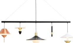 Lampa wisząca do salonu stalowa 5xG9 155 cm