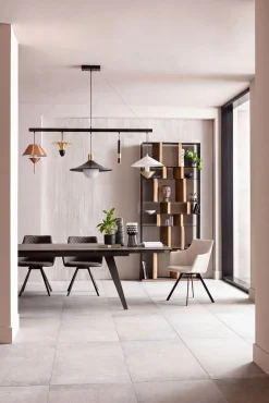 Lampa wisząca do salonu stalowa 5xG9 155 cm
