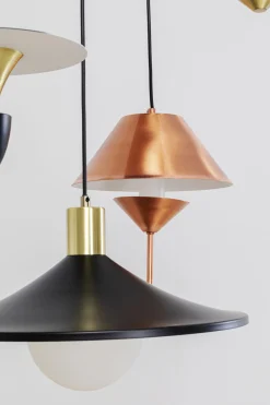 Lampa wisząca do salonu stalowa 5xG9 Ø50 cm