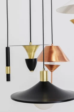 Lampa wisząca do salonu stalowa 5xG9 Ø50 cm