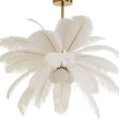 Lampa wisząca Feather Palm biała Ø60cm