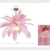 Lampa wisząca Feather Palm różowa Ø60cm