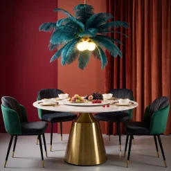 Lampa wisząca Feather Palm zielona Ø60cm