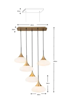 Lampa wisząca Gocce 70x140cm