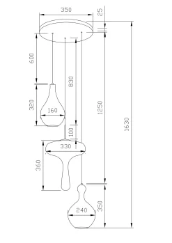 Lampa wisząca Goccia ?45cm
