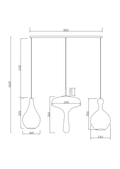 Lampa wisząca Goccia 100cm