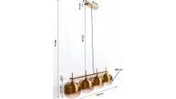 Lampa wisząca Golden Goblet Quattro A 115x142 cm