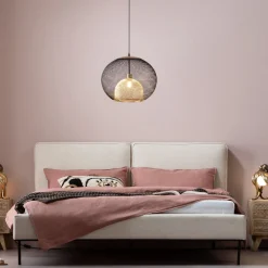 Lampa wisząca Grato Ø45 cm czarno-złota