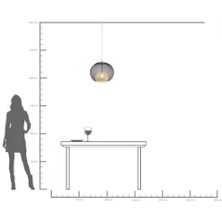 Lampa wisząca Grato Ø45 cm czarno-złota
