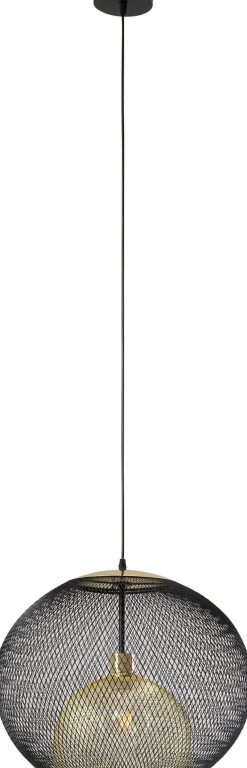 Lampa wisząca Grato Ø45 cm czarno-złota