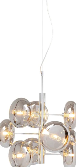 Lampa wisząca Headlight 53x61 cm srebrna - klosze szklane