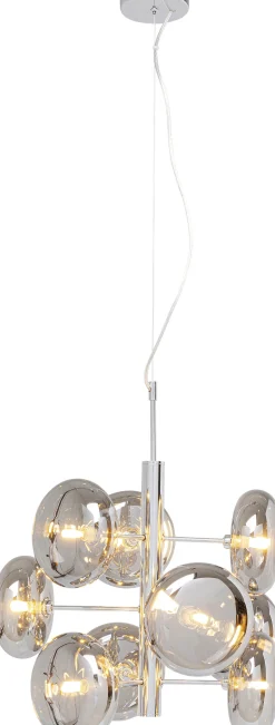 Lampa wisząca Headlight 53x61 cm srebrna - klosze szklane
