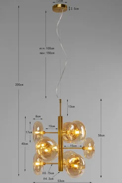Lampa wisząca Headlight 53x61 cm złota
