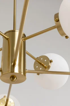 Lampa wisząca Heavenly Ø98 cm złota - klosze białe
