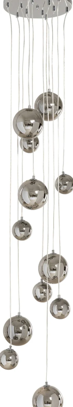 Lampa wisząca klosze szklane chromowe 12xG9 200 cm