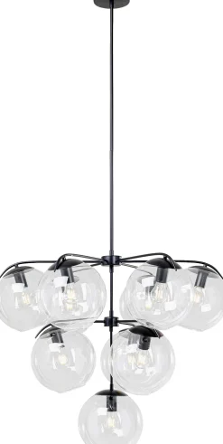 Lampa wisząca Lasmina 91x110 cm czarna - klosze szklane