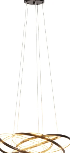 Lampa wisząca LED czarne okręgi aluminium Ø72 cm
