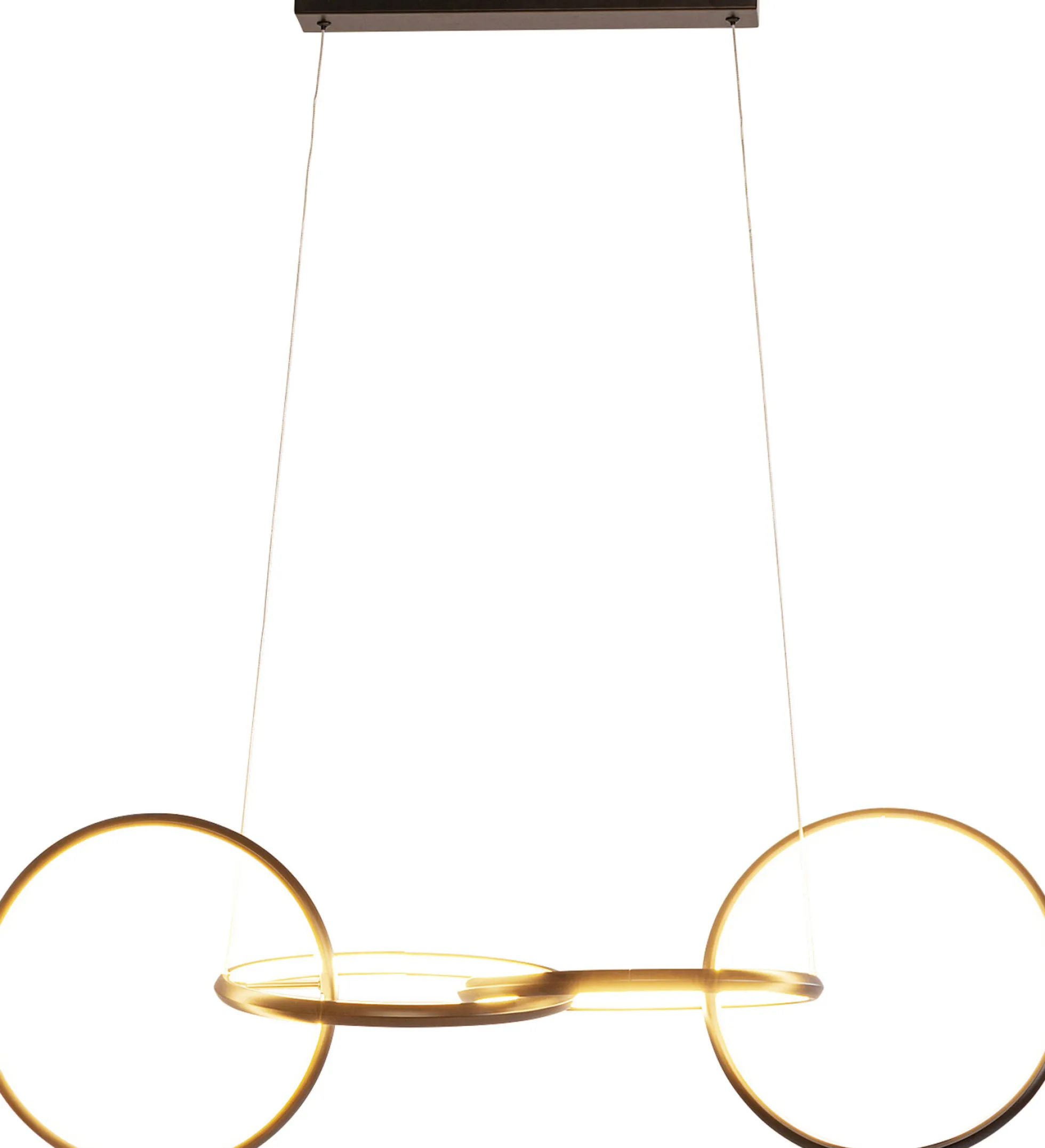 Lampa wisząca LED czarne okręgi aluminium 105 cm
