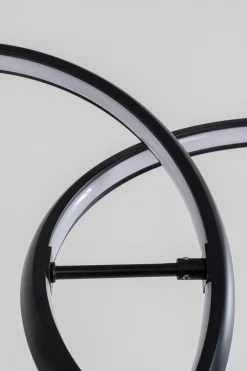Lampa wisząca LED czarne okręgi aluminium 105 cm
