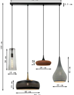 Lampa wisząca Melange Dinging 107cm