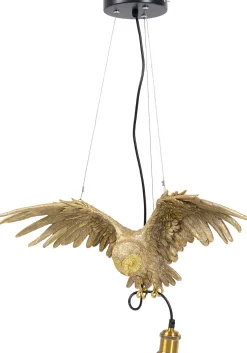 Lampa wisząca Owl 57x28 cm złota
