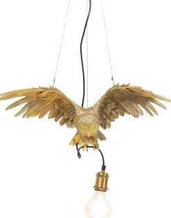 Lampa wisząca Owl 57x28 cm złota