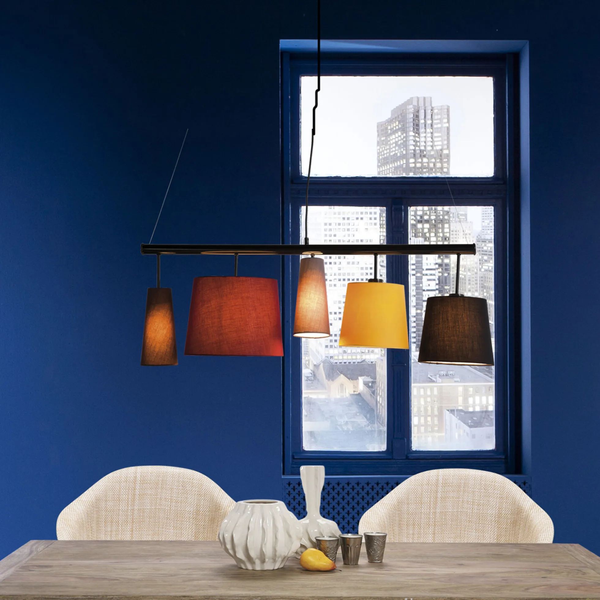 Lampa wisząca Parecchi 107x37 cm kolorowa
