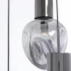 Lampa wisząca przydymiona 3L stal i szkło Ø45x160 cm