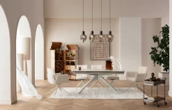 Lampa wisząca przydymiona 4L stal i szkło 110 cm