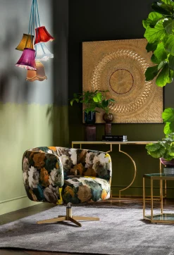 Lampa wisząca Saloon Flowers 5L 45x110 cm kolorowa