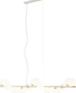 Lampa wisząca Scala Balls mleczna greige 150cm
