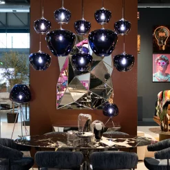 Lampa wisząca Sphere nocny niebieski 160cm