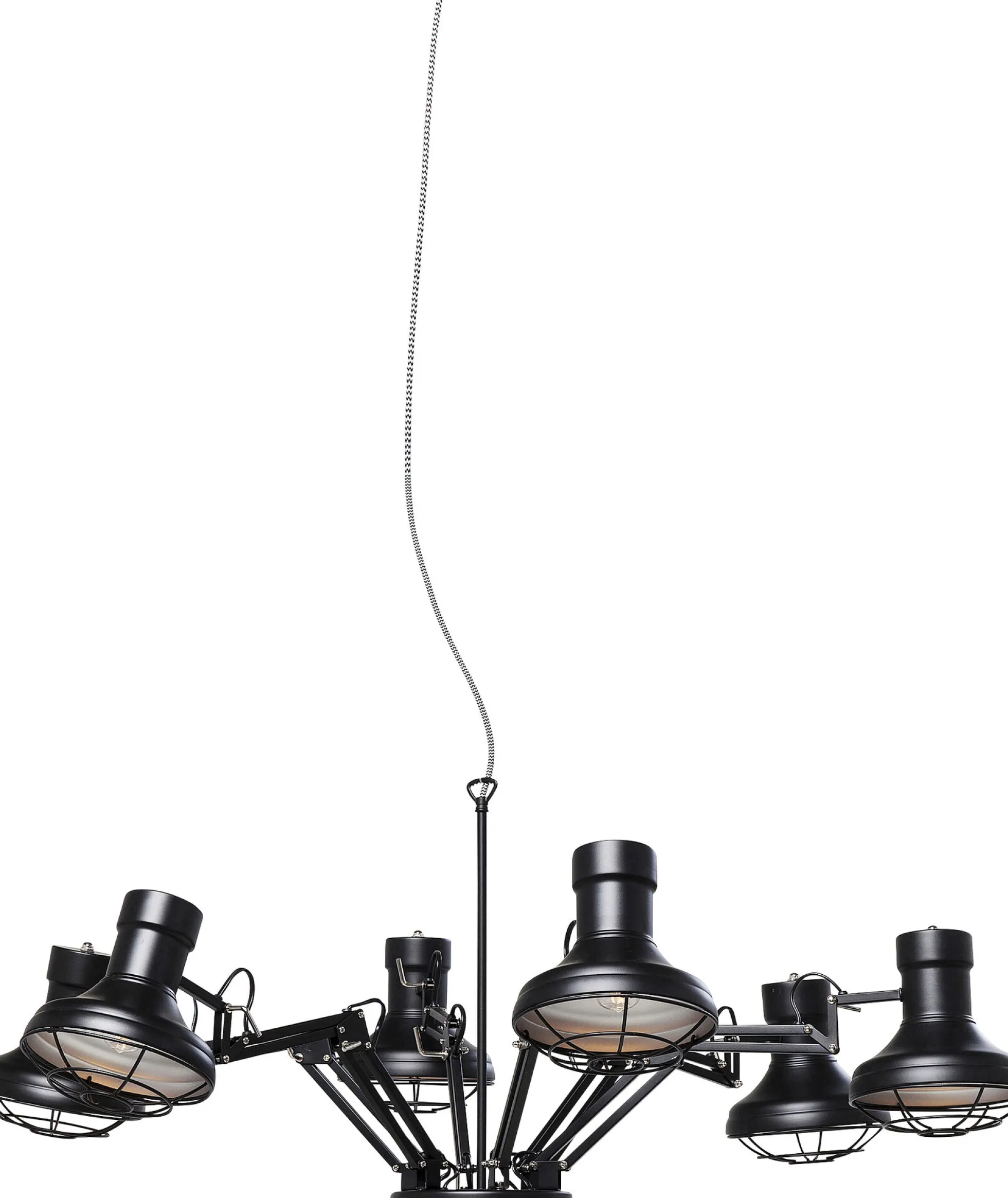 Lampa wisząca Spider Multi 6-lite 110x60 cm czarna