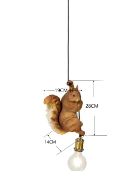 Lampa wisząca Squirrel 20x38 cm ruda