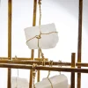 Lampa wisząca Stone Mobile 100x61 cm złota