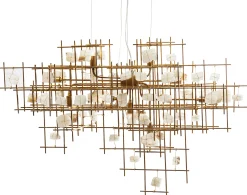 Lampa wisząca Stone Mobile 100x61 cm złota