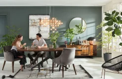 Lampa wisząca Stone Mobile 100x61 cm złota