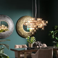 Lampa wisząca Stone Mobile 100x61 cm złota