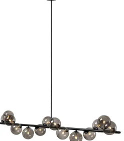 Lampa wisząca szklane klosze czarna 155x138 cm