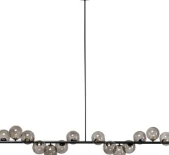 Lampa wisząca szklane klosze czarna 155x138 cm