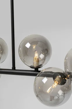Lampa wisząca szklane klosze czarna 155x138 cm
