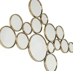 Lustro Bubbles 138x93 cm mosiężne