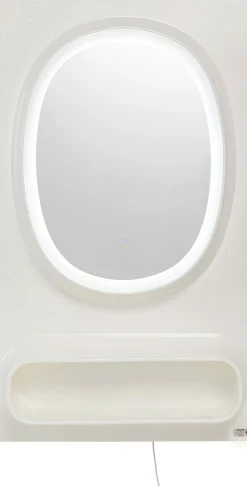 Lustro ścienne Aero LED białe 80x141cm