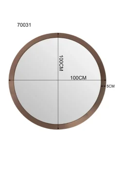 Lustro ścienne Arezzo coffee Ø100cm
