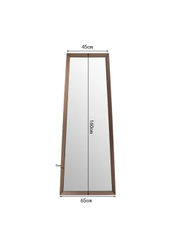 Lustro ścienne Arezzo coffee trapez 65(45)x160cm