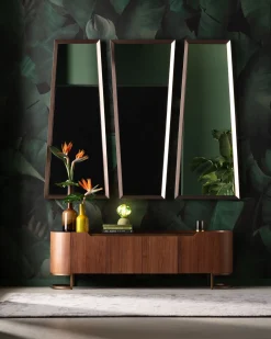 Lustro ścienne Arezzo coffee trapez 65(45)x160cm
