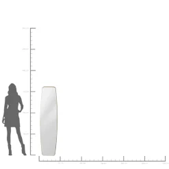 Lustro ścienne nowoczesne rama złota 40x160 cm